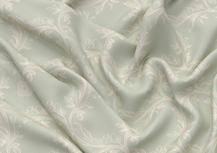 Trellis Prints, Vine and Bloom Bud Green - Made to Measure Curtains - Image 4